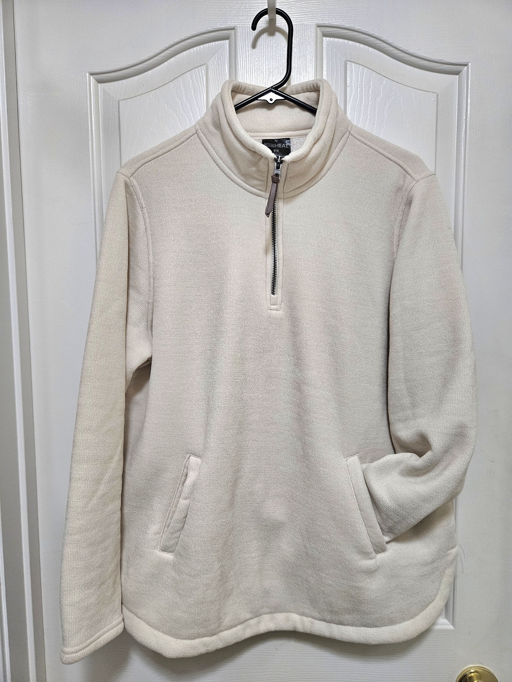 Cream Woman's quarter zip fleece- Large